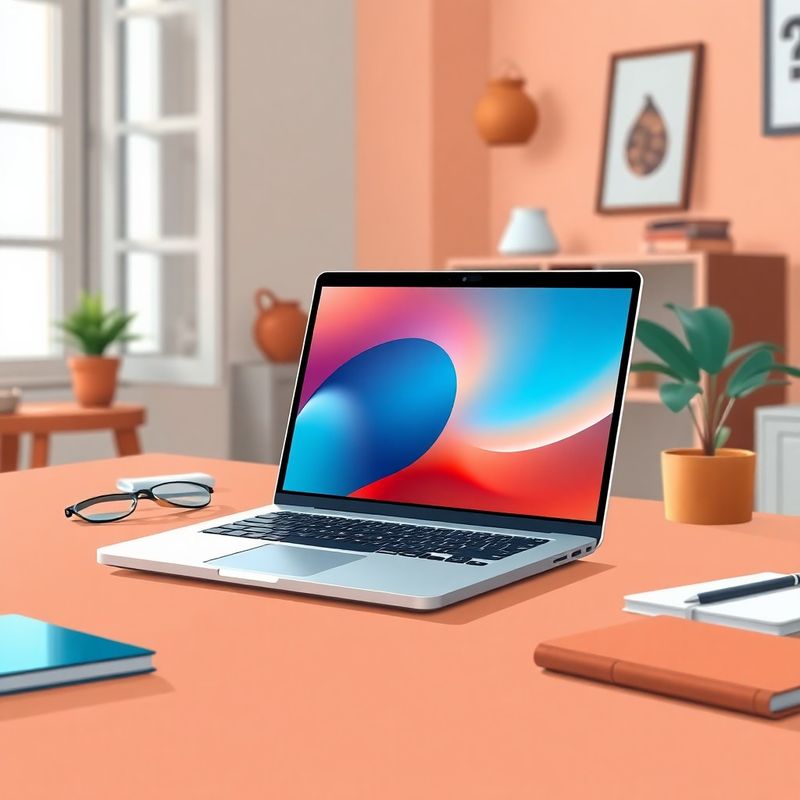 Laptop aperto sulla scrivania di uno sviluppatore in uno studio italiano